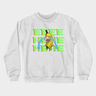 Crying Banana Cat Meme Crewneck Sweatshirt